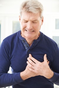 Mature Man Suffering Heart At Home